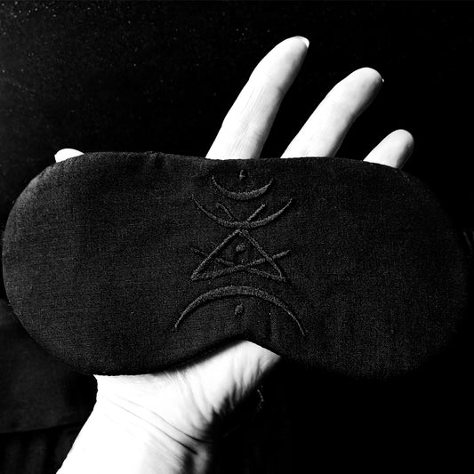 The Veil - Black Organic Cotton Sleep Mask for Inner Vision & Meditation